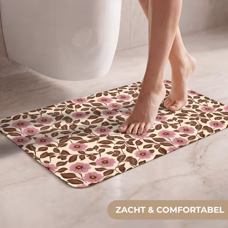 WC Mat - Bloemen - Bladeren - Kleurrijk — 7