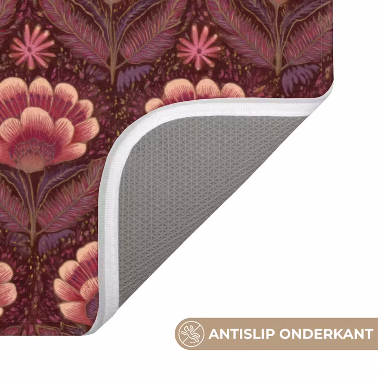 WC Mat - Bloemen - Waaier - Paars — 3