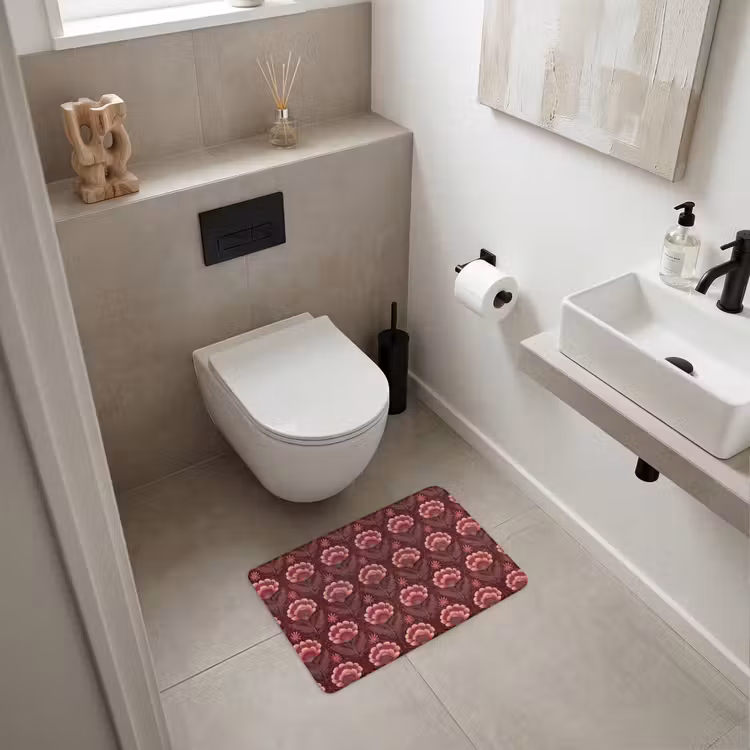 WC Mat - Bloemen - Waaier - Paars — 6