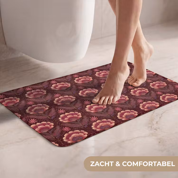 WC Mat - Bloemen - Waaier - Paars — 7