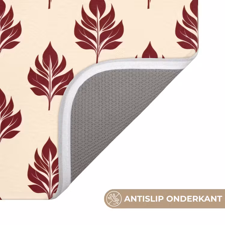 WC Mat - Botanisch - Patroon - Bordeaux — 3