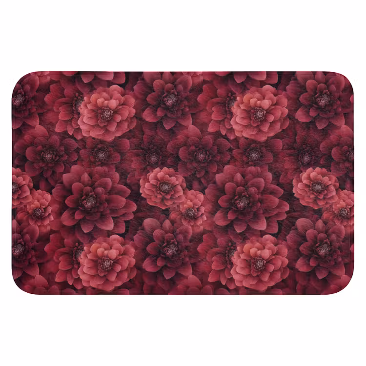 WC Mat - Dahlias - Bloemen - Rood — 1