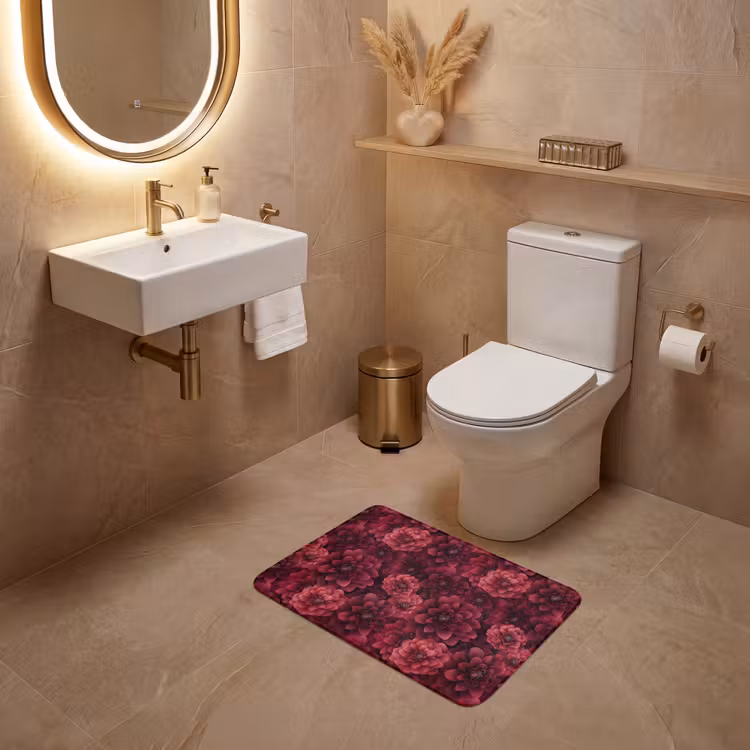 WC Mat - Dahlias - Bloemen - Rood — 4