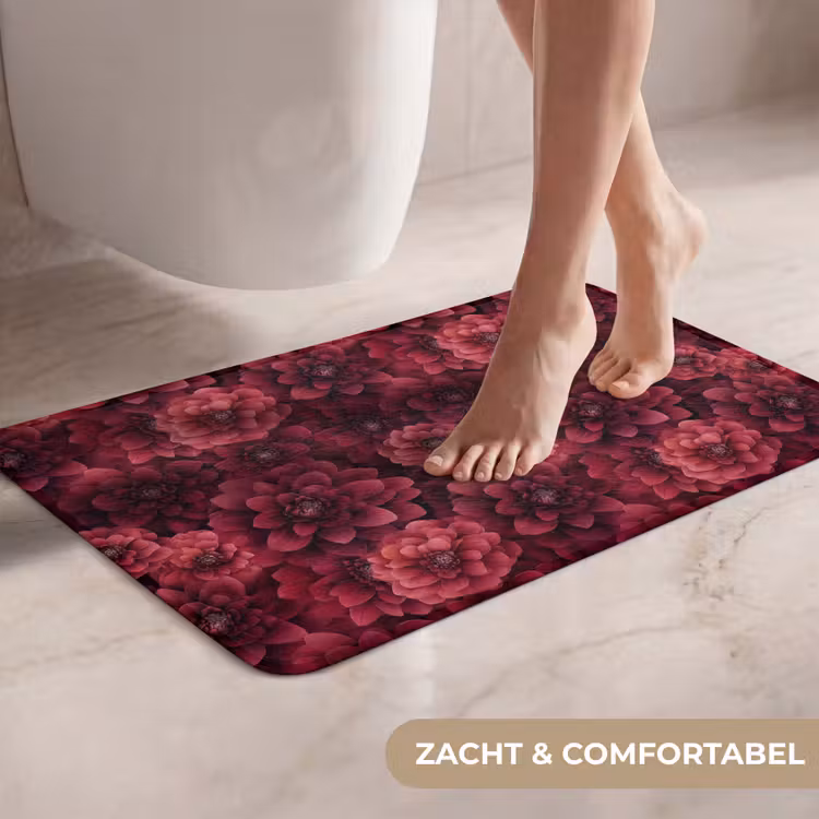 WC Mat - Dahlias - Bloemen - Rood — 7