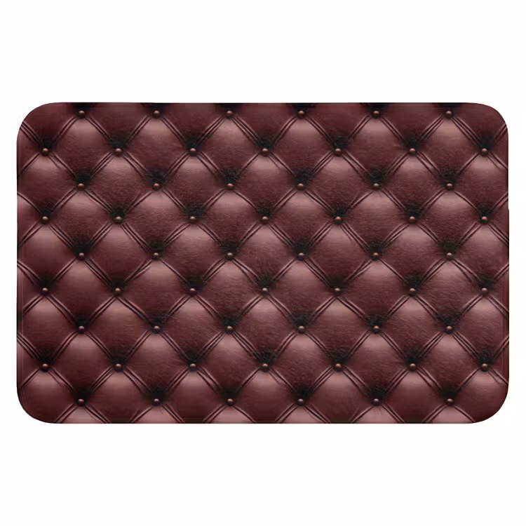 WC Mat - Leer - Patroon - Bordeaux — 1