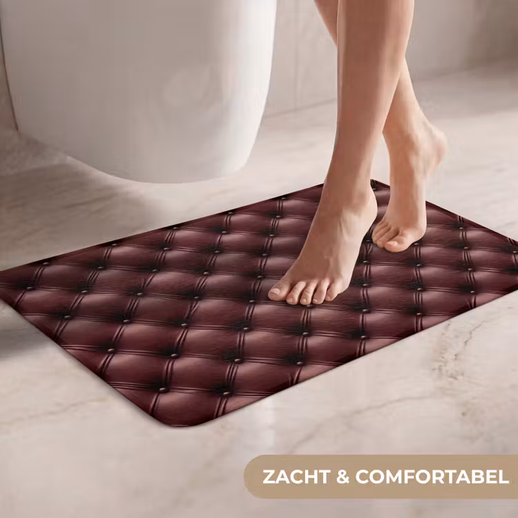 WC Mat - Leer - Patroon - Bordeaux — 7
