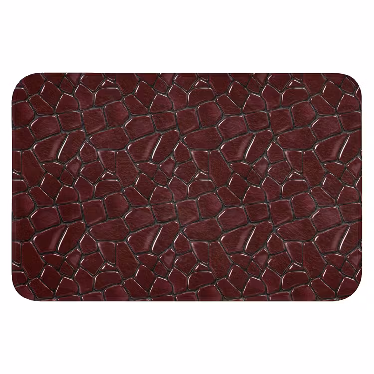 WC Mat - Mozaïek - Tegel - Bordeauxrood — 1
