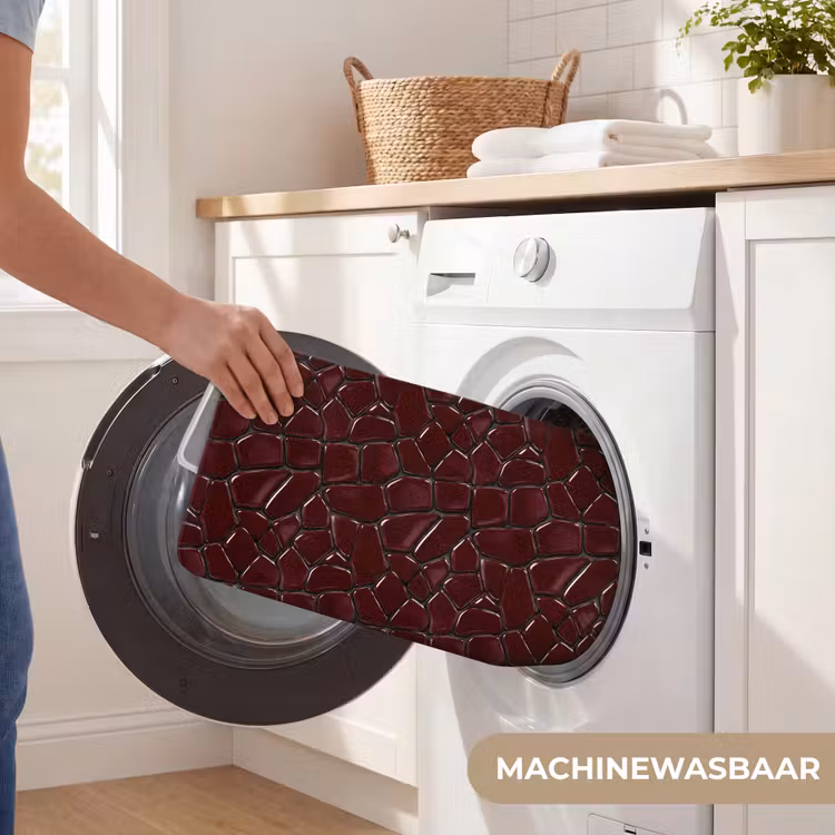 WC Mat - Mozaïek - Tegel - Bordeauxrood — 5
