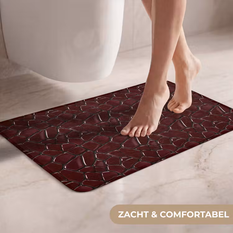 WC Mat - Mozaïek - Tegel - Bordeauxrood — 7
