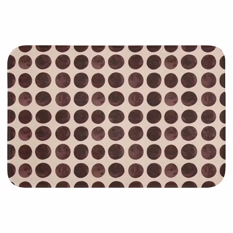 WC Mat - Stippen - Patroon - Bruin — 1