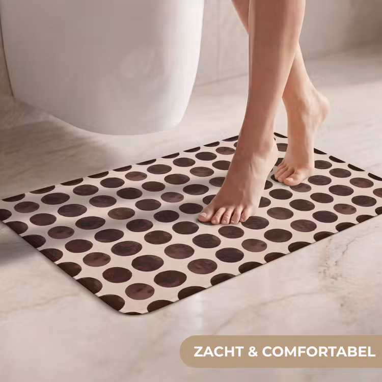 WC Mat - Stippen - Patroon - Bruin — 7