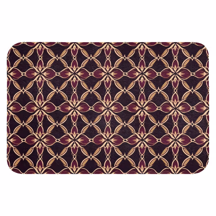 WC Mat - Symmetrisch - Tegel - Burgundy — 1