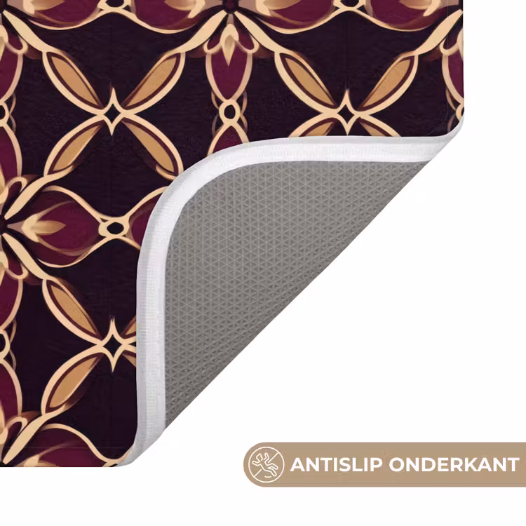 WC Mat - Symmetrisch - Tegel - Burgundy — 3