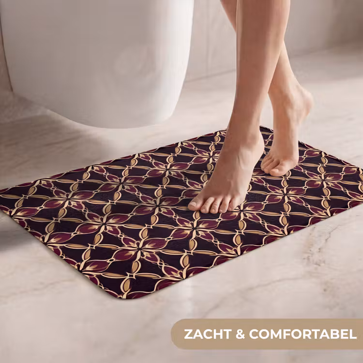 WC Mat - Symmetrisch - Tegel - Burgundy — 7