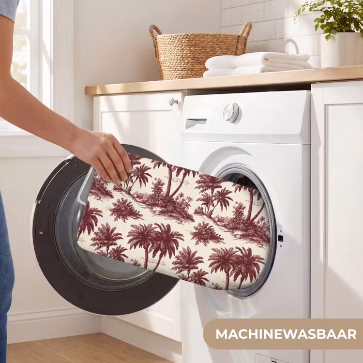 WC Mat - Tropisch - Geometrisch - Bordeauxrood — 5