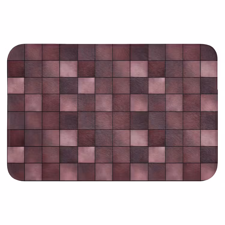 WC Mat - Vierkant - Tegel - Patroon - Paars — 1