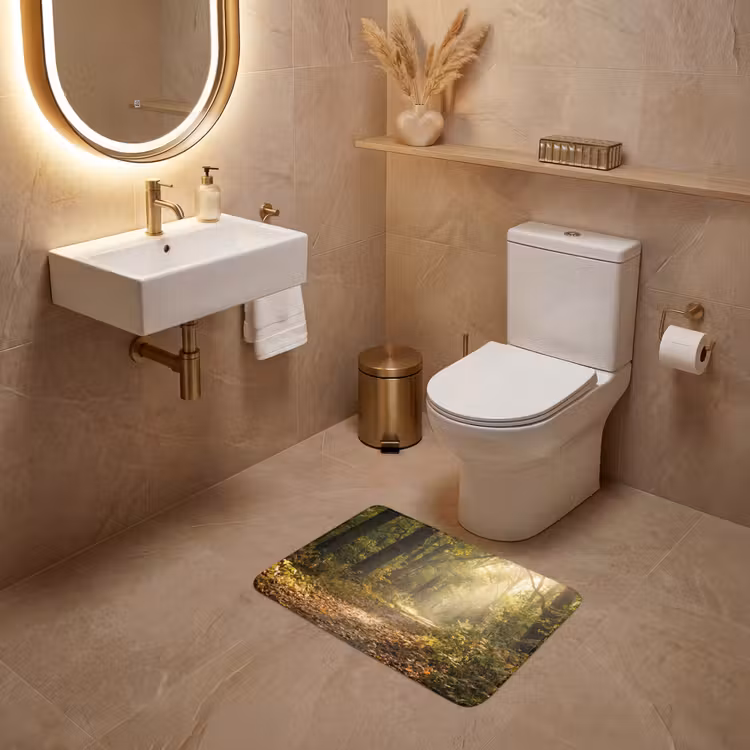 WC Mat - Zonlicht - Bospad - Bomen — 4