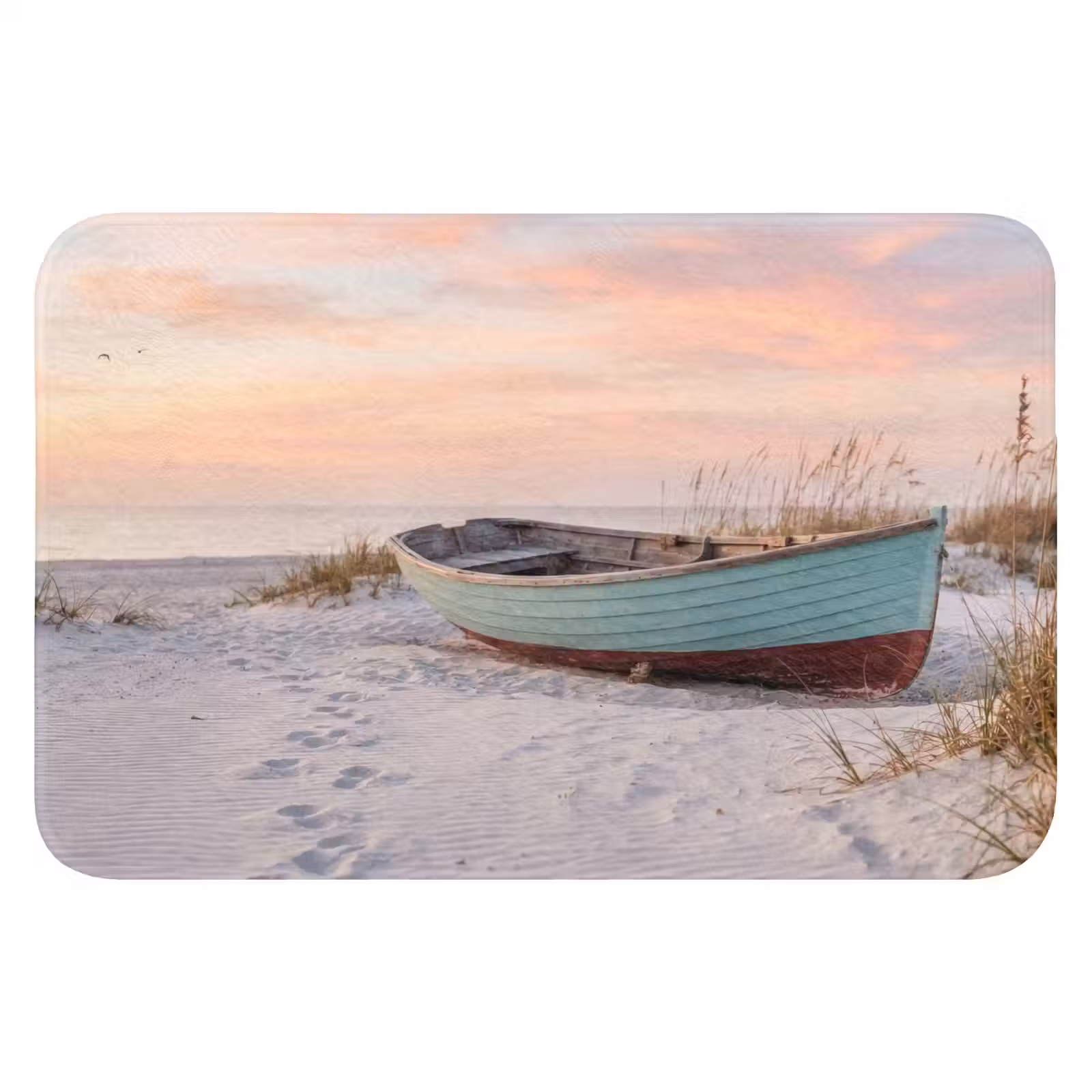 WC Mat - Rustiek - Roeiboot - Zandstrand — 1