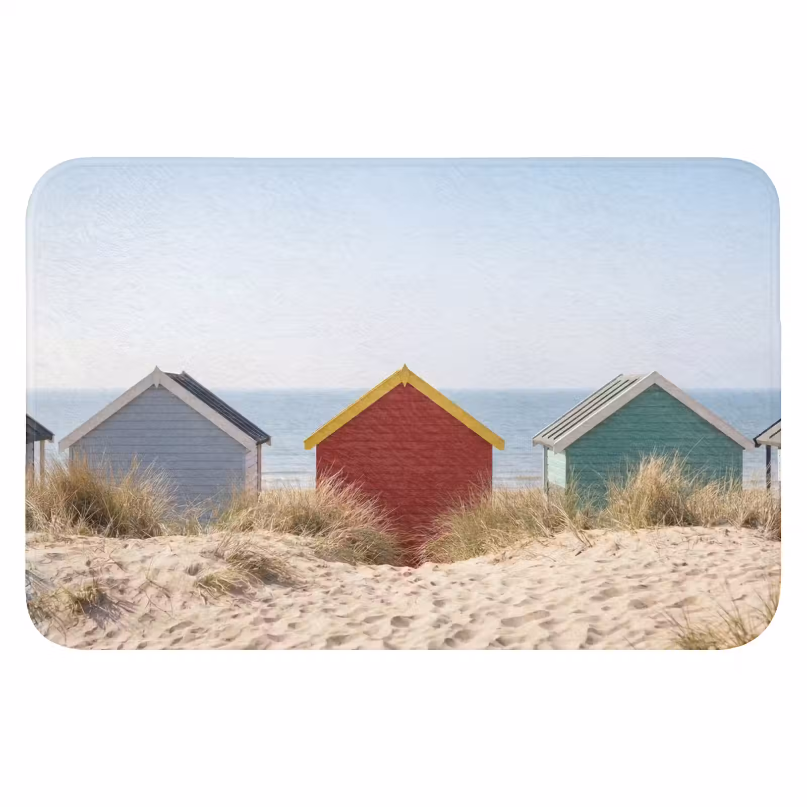 WC Mat - Strand - Huisjes - Kleurrijk - Duinen — 1