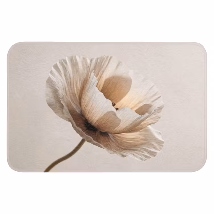 WC Mat - Bloem - Beige - Crème — 1