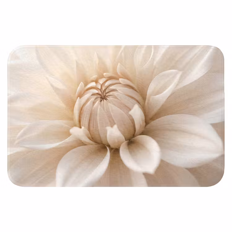 WC Mat - Bloem - Dahlia - Wit — 1