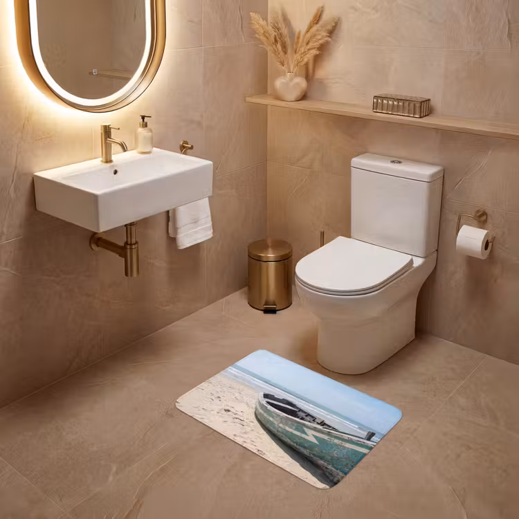 WC Mat - Boot - Zandstrand - Zee — 4