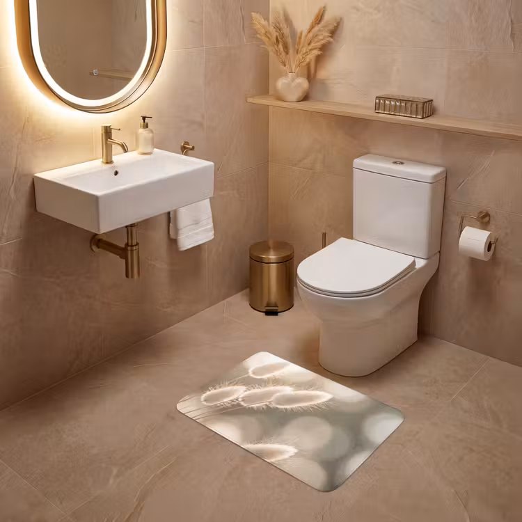 WC Mat - Hazestaartgras - Wit - Zonlicht — 4