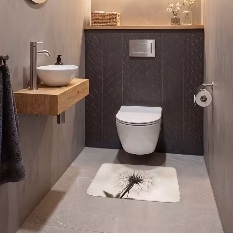 WC Mat - Paardenbloem - Minimalistisch - Wit — 2