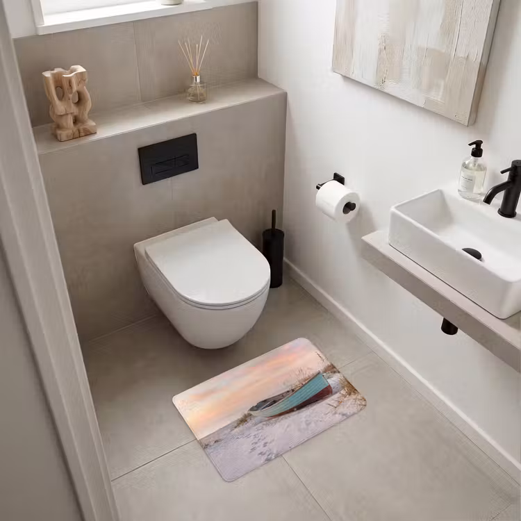 WC Mat - Rustiek - Roeiboot - Zandstrand — 6