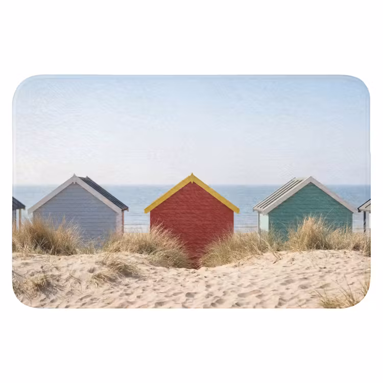 WC Mat - Strand - Huisjes - Kleurrijk - Duinen — 1
