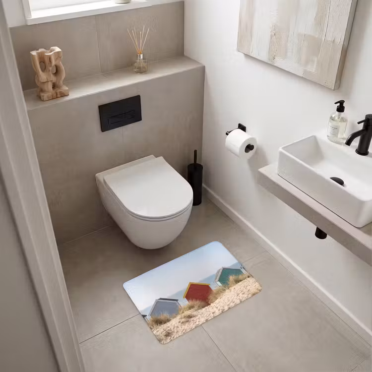 WC Mat - Strand - Huisjes - Kleurrijk - Duinen — 6