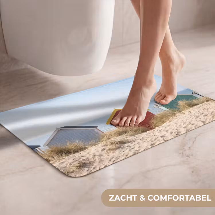 WC Mat - Strand - Huisjes - Kleurrijk - Duinen — 7
