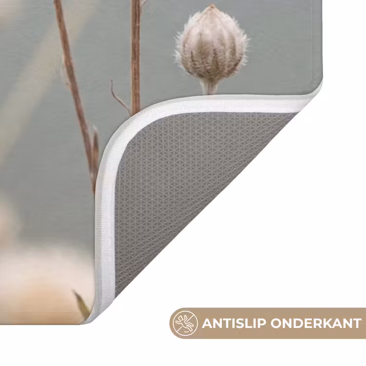 WC Mat - Strobloemen - Wit - Daglicht — 3