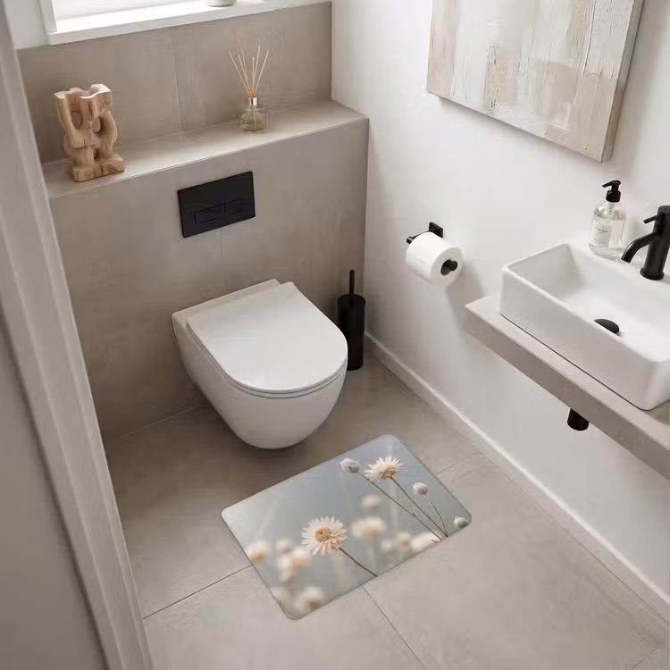 WC Mat - Strobloemen - Wit - Daglicht — 6