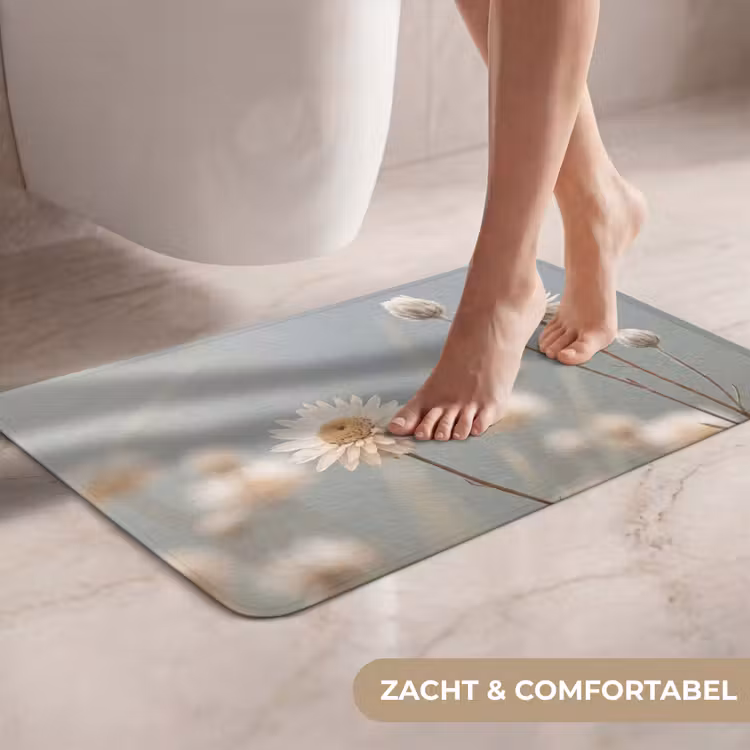 WC Mat - Strobloemen - Wit - Daglicht — 7