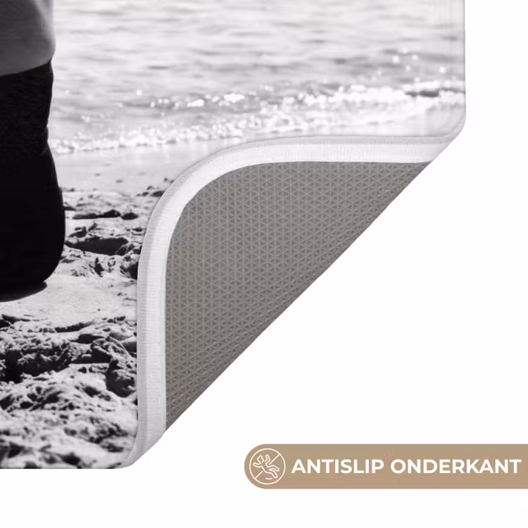 WC Mat - Vrouwen - Zonnehoed - Strand - Zwart - Wit — 3