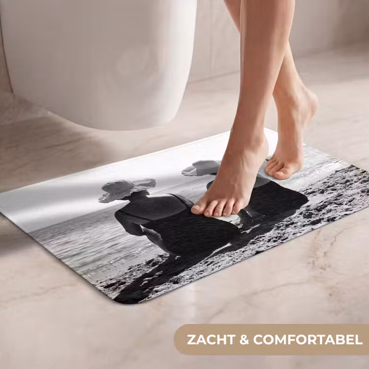 WC Mat - Vrouwen - Zonnehoed - Strand - Zwart - Wit — 7