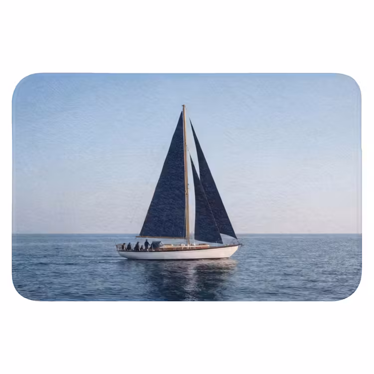 WC Mat - Zeilboot - Zee - Blauw — 1