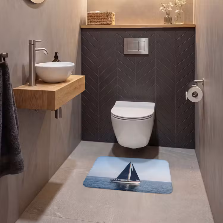 WC Mat - Zeilboot - Zee - Blauw — 2