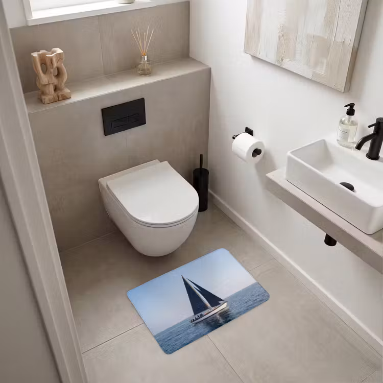 WC Mat - Zeilboot - Zee - Blauw — 6