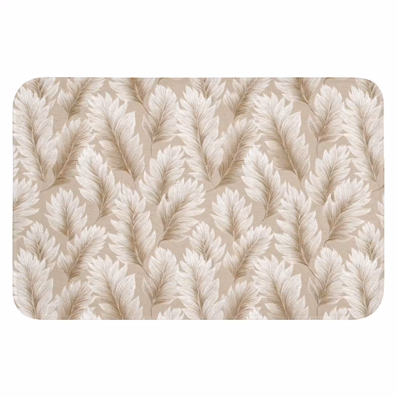 WC Mat - Botanisch - Patroon - Beige — 1