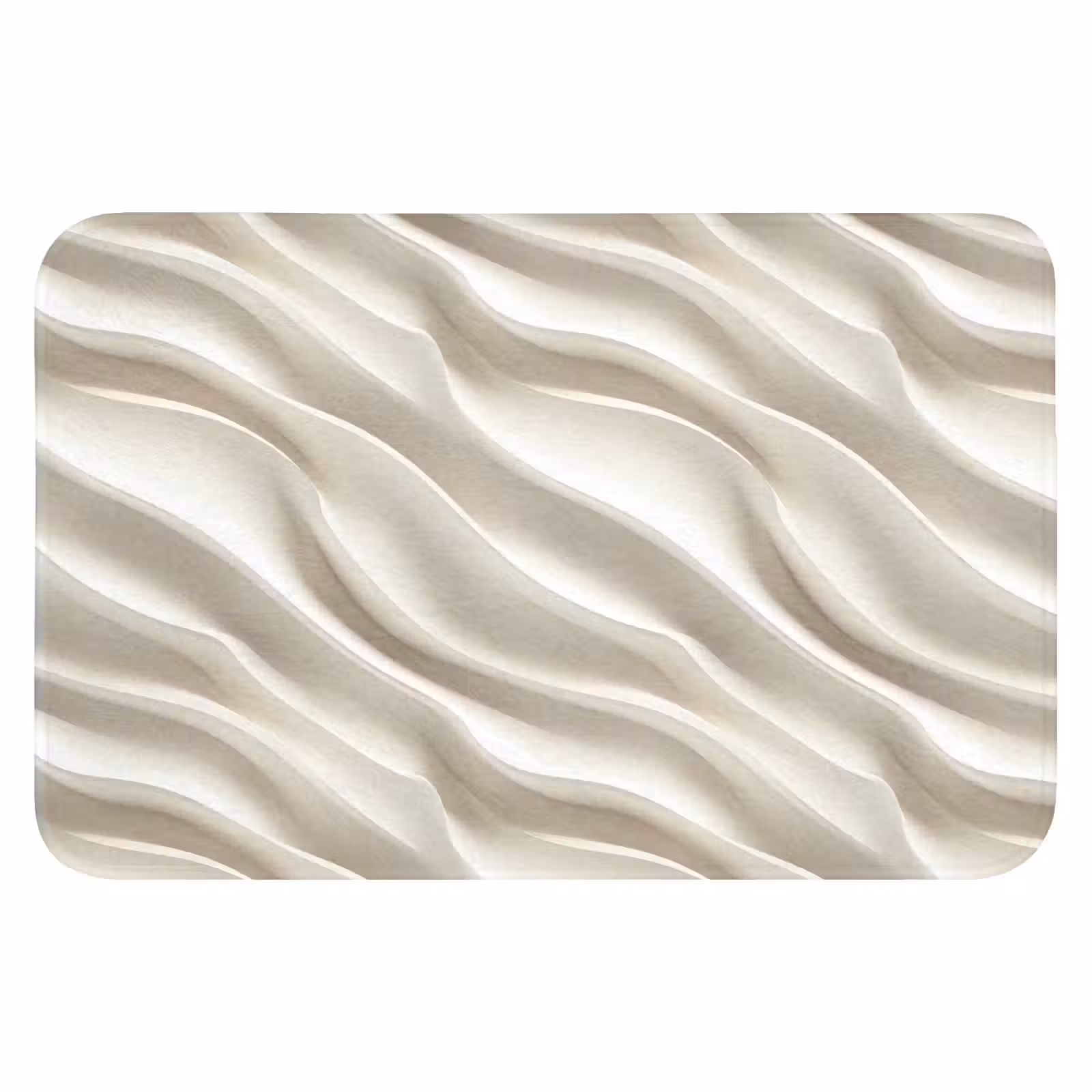 WC Mat - Diagonaal - Golven - Crème — 1