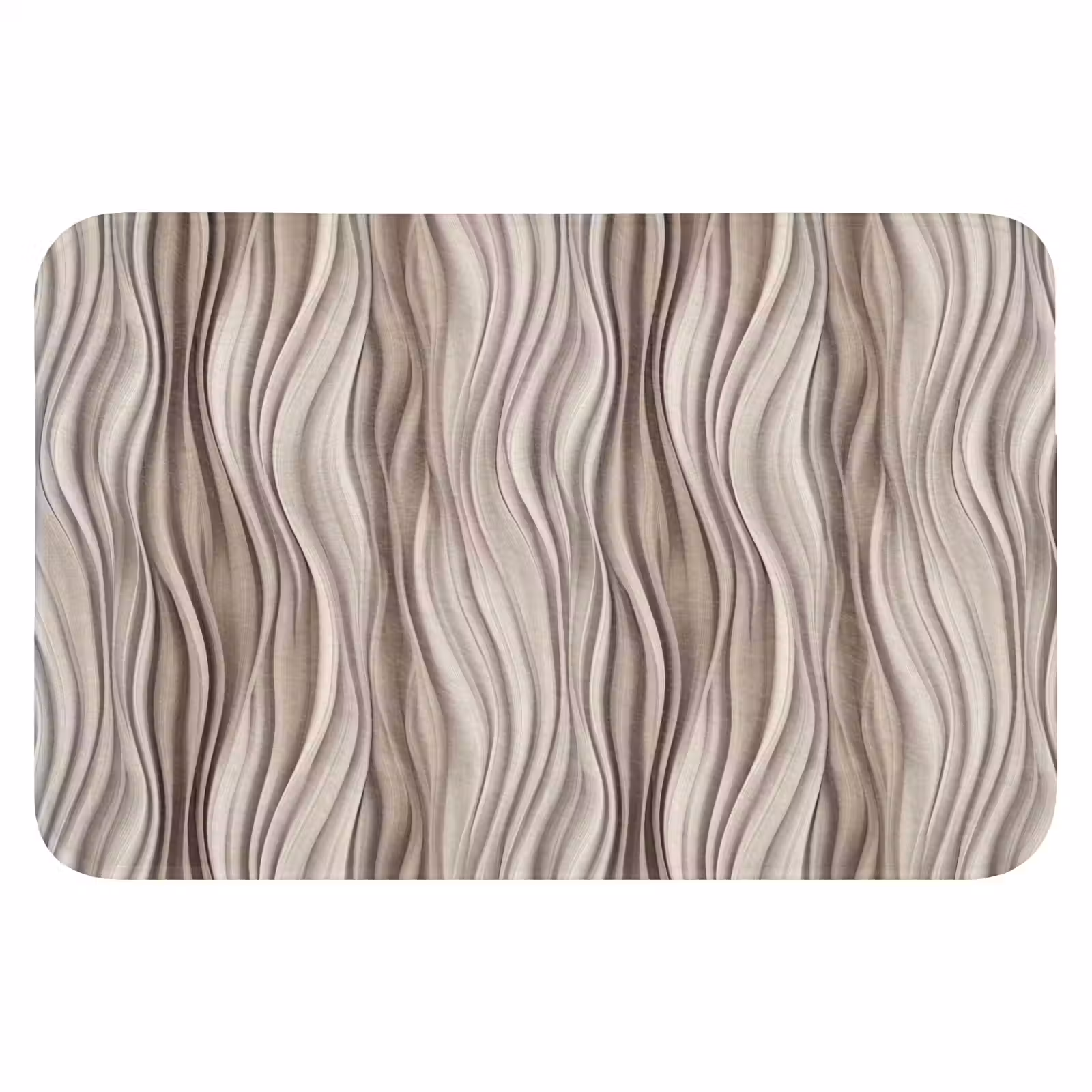 WC Mat - Golven - 3D - Crème — 1