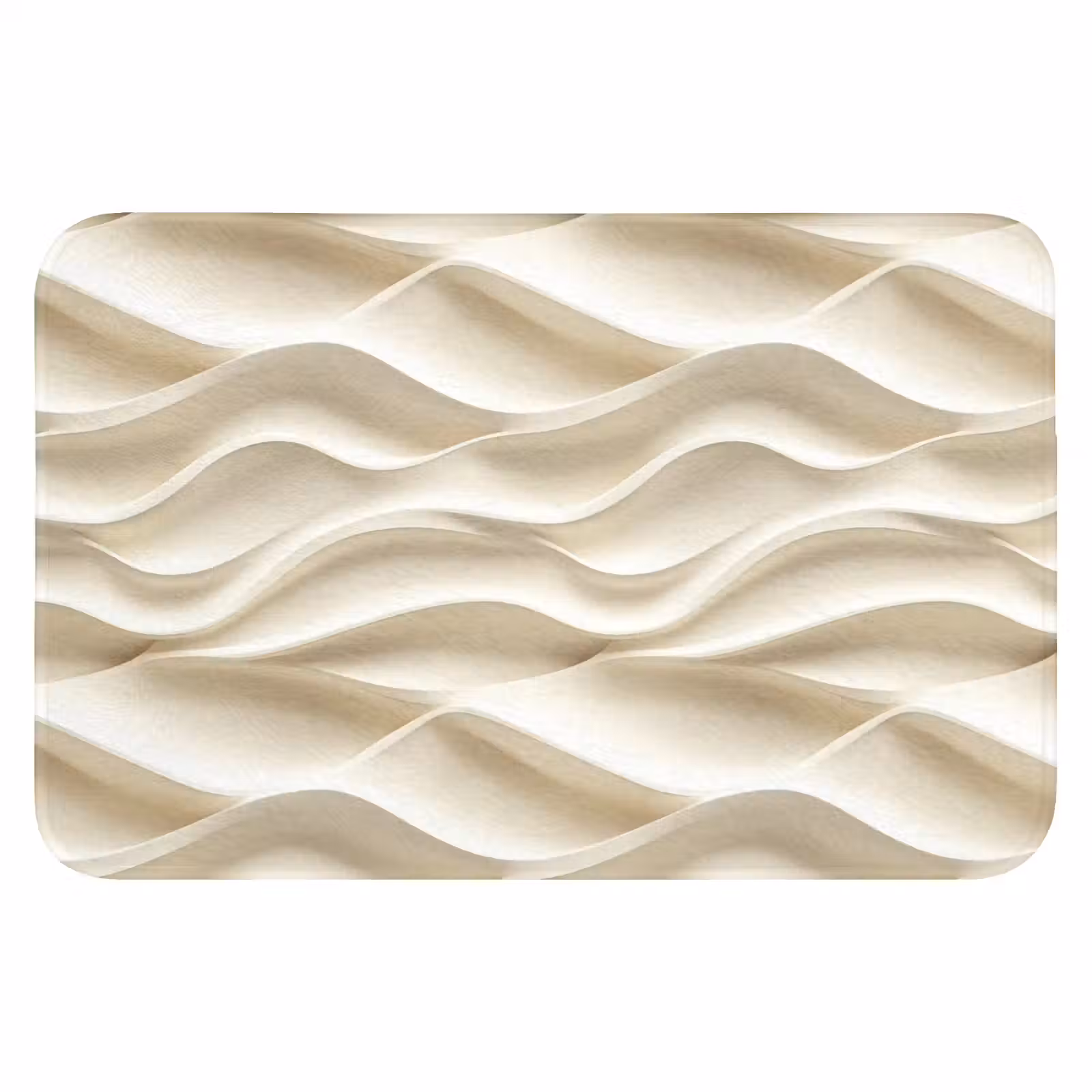 WC Mat - Lijnen - Golvend - Crème — 1