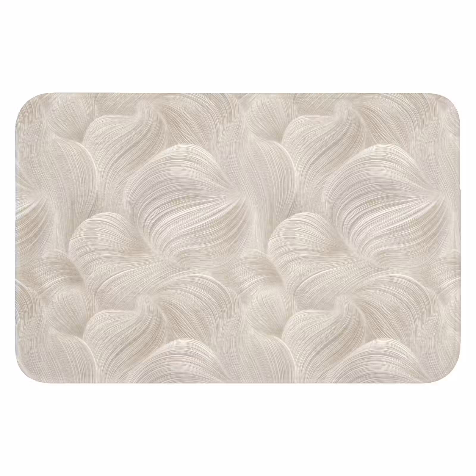 WC Mat - Lijnen - Waaier - Beige — 1