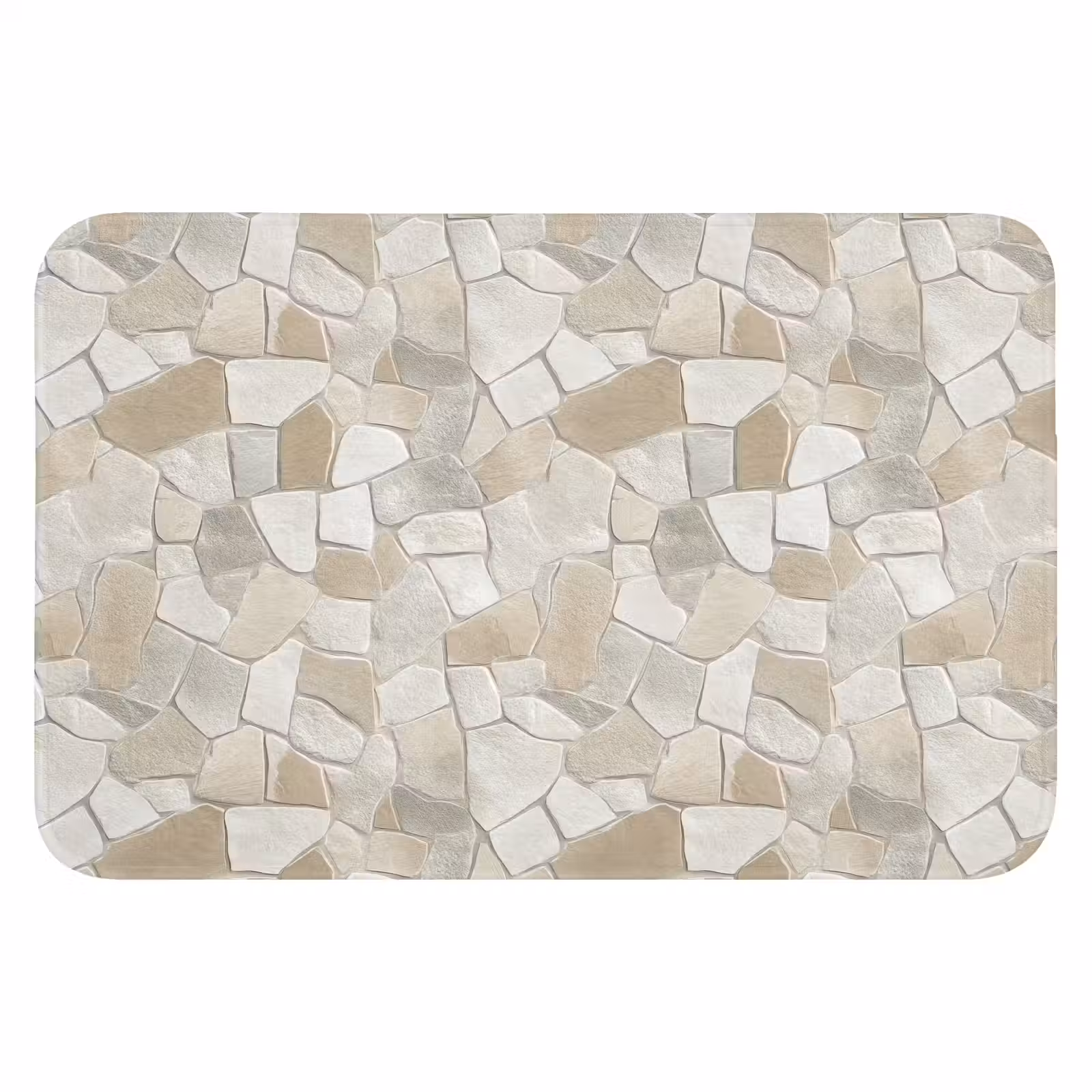 WC Mat - Mozaïek - Stenen - Beige — 1