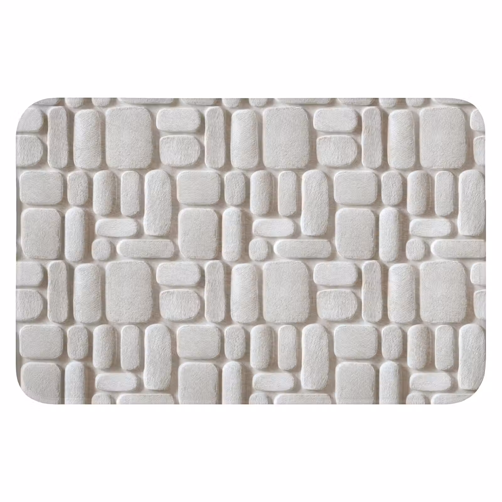 WC Mat - Reliëf - Structuur - Wit — 1