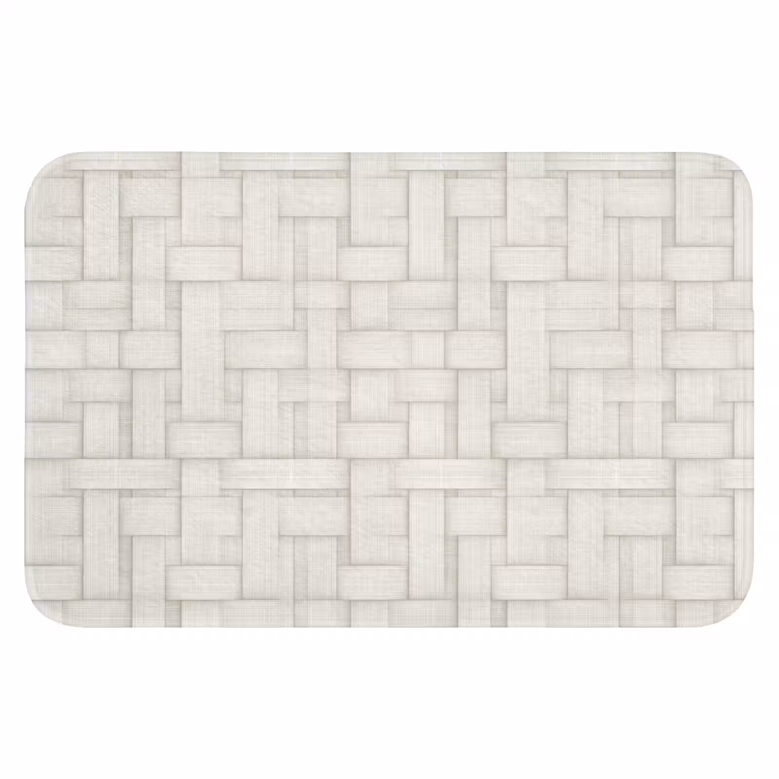 WC Mat - Vlechtwerk - Banen - Beige — 1