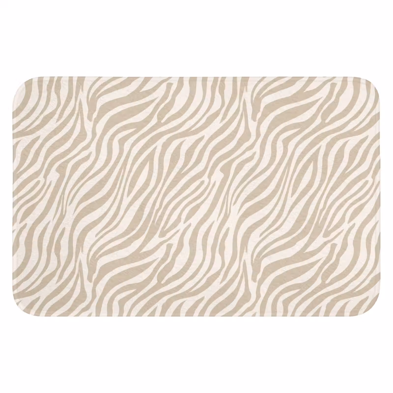 WC Mat - Zebra - Patroon - Beige — 1