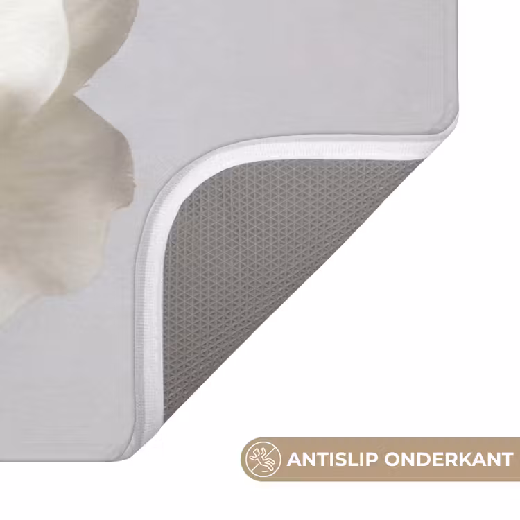 WC Mat - Bloem - Minimalistisch -Wit — 3